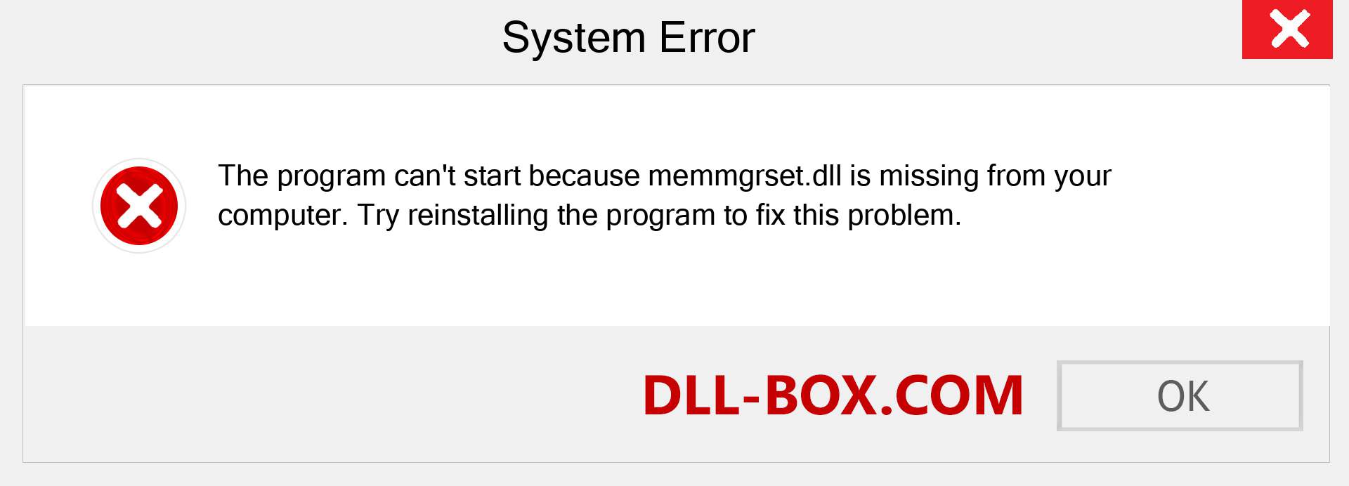 memmgrset.dll file is missing?. Download for Windows 7, 8, 10 - Fix  memmgrset dll Missing Error on Windows, photos, images